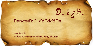Dancsó Ádám névjegykártya