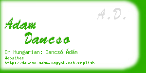 adam dancso business card
